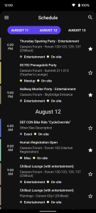 اسکرین شات برنامه Hacker Tracker - Schedule App 1