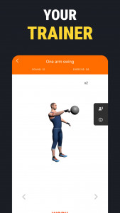اسکرین شات 2 برنامه Kettlebell workouts for home