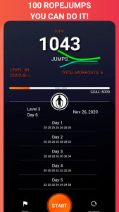 اسکرین شات 1 برنامه 1000 jumping rope  BeStronger