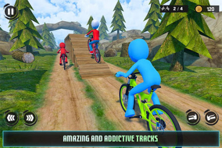 اسکرین شات برنامه Uphill Stickman BMX Bicycle Stunts 6