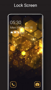 اسکرین شات برنامه Pure Gold Lock Screen 1