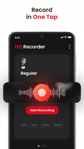 اسکرین شات 2 برنامه HQ Recorder - Record Audio