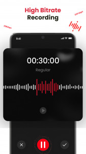 اسکرین شات 3 برنامه HQ Recorder - Record Audio