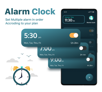 اسکرین شات برنامه Alarm Clock - Wake Up Alarm 1