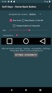 اسکرین شات برنامه Simple Control (SoftKey) - Home Back Button 1