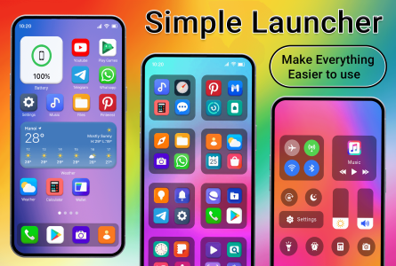 اسکرین شات 1 برنامه Simple Home Screen Launcher