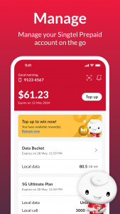 اسکرین شات 1 برنامه Singtel Prepaid hi!App