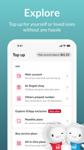 اسکرین شات 2 برنامه Singtel Prepaid hi!App