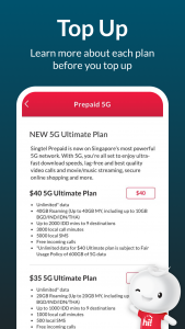 اسکرین شات برنامه Singtel Prepaid hi!App 3