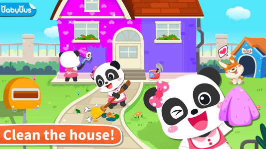 اسکرین شات 1 بازی Baby Panda' s House Cleaning
