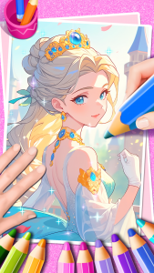 اسکرین شات 5 بازی Princess Game Fantasy Coloring