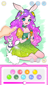 اسکرین شات 4 بازی Princess Game Fantasy Coloring