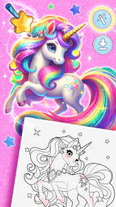 اسکرین شات 3 بازی Princess Game Fantasy Coloring