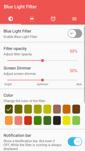 اسکرین شات برنامه sFilter - Blue Light Filter 1
