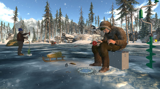اسکرین شات 1 بازی Ice fishing game. Catch bass.