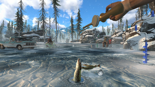 اسکرین شات 2 بازی Ice fishing game. Catch bass.