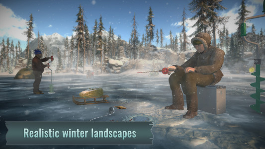 اسکرین شات بازی Ice fishing game. Catch bass. 1