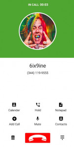 اسکرین شات برنامه Fake call from 6ix9ine 2020 (prank) 4