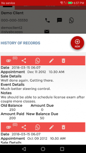 اسکرین شات برنامه Client Records -CRM for Customer Contacts & Events 2