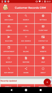اسکرین شات 1 برنامه Client Record-Customer CRM App