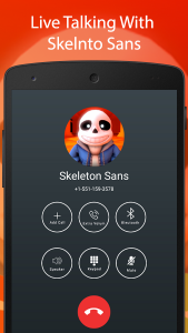 اسکرین شات برنامه Skeleton Sans Fake Video Call 3