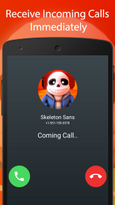 اسکرین شات برنامه Skeleton Sans Fake Video Call 2