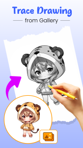 اسکرین شات 4 برنامه AR Drawing Sketch Trace Paint