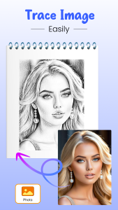 اسکرین شات 5 برنامه AR Drawing Sketch Trace Paint