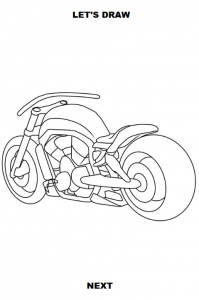 اسکرین شات برنامه Draw Motorcycles: Cruiser 4