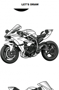 اسکرین شات برنامه Draw Motorcycles: Sport 1