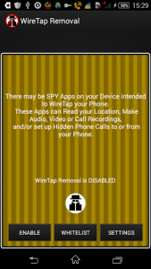 اسکرین شات برنامه WireTap and Spy Removal 1