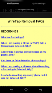 اسکرین شات برنامه WireTap and Spy Removal 5