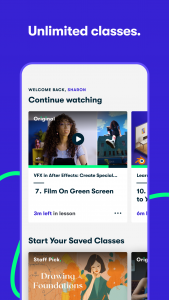 اسکرین شات 2 برنامه Skillshare: Online Classes App