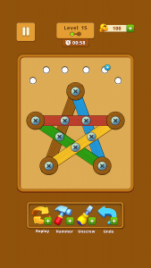 اسکرین شات 1 بازی Screw Wood Nuts : Bolts Puzzle