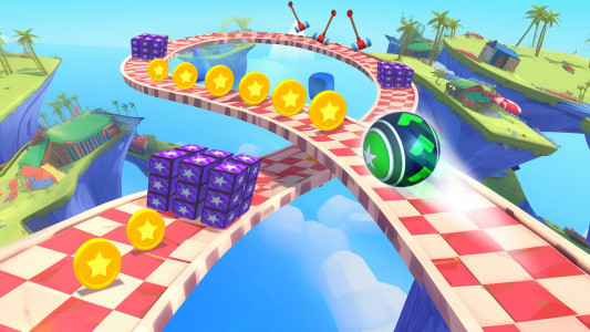 اسکرین شات بازی 3D Super Rolling Ball Race 2