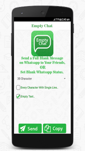 اسکرین شات برنامه Empty Chat - Send Blank Text 2