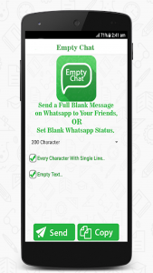 اسکرین شات برنامه Empty Chat - Send Blank Text 4