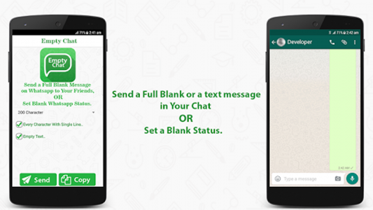 اسکرین شات برنامه Empty Chat - Send Blank Text 1