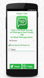 اسکرین شات برنامه Empty Chat - Send Blank Text 5
