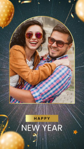 اسکرین شات 2 برنامه New Year Photo Frame & Quotes