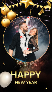 اسکرین شات 3 برنامه New Year Photo Frame & Quotes