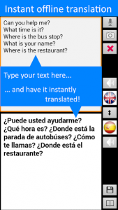 اسکرین شات برنامه Offline Translator: Spanish-English Free Translate 3
