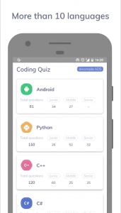 اسکرین شات برنامه Coding Quiz (programming) 1