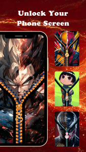 اسکرین شات 1 برنامه Zipper Lock Screen - Zip Style