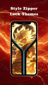 اسکرین شات 2 برنامه Zipper Lock Screen - Zip Style