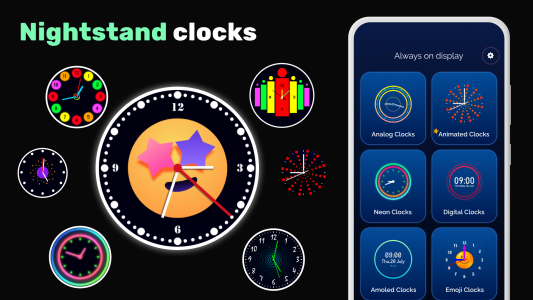اسکرین شات برنامه Nightstand Clock - Always ON 1