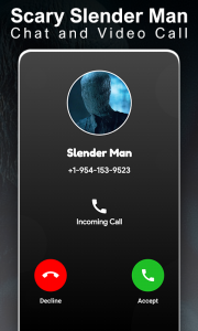اسکرین شات برنامه Slender Man's Fake Video Call 3