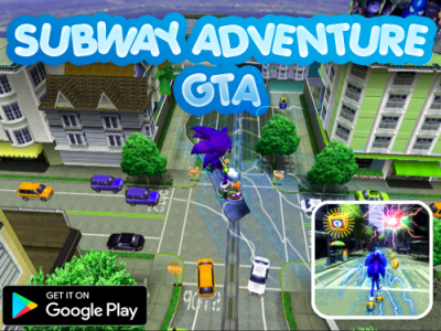اسکرین شات بازی Subway Hedgehog Adventure City 1