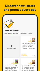 اسکرین شات 6 برنامه Slowly: Make Global Friends
