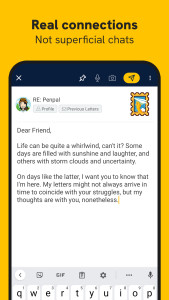 اسکرین شات 2 برنامه Slowly: Make Global Friends